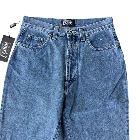 Gianfranco Ferre ITJ High Waist Straight Leg Medium Wash Jeans Women's 31 - Picture 5 of 12